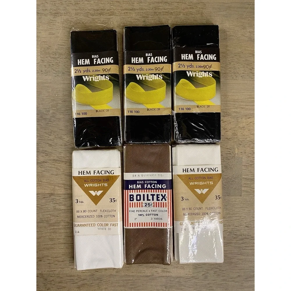 Vtg Large Lot Sewing Trim Bias Seam Binding Hem Facing Twill‎ Tape New & used